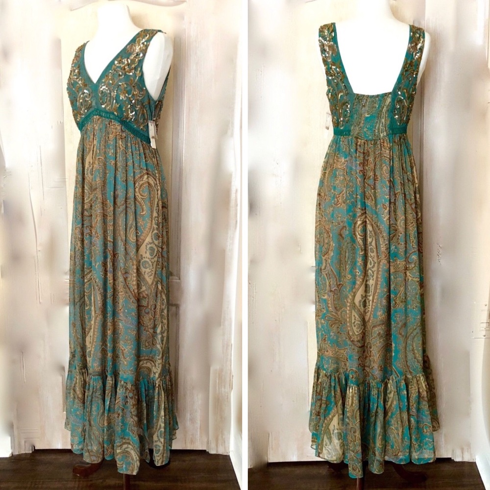 BEADED paIsley maxi dress - Picture 4 of 7